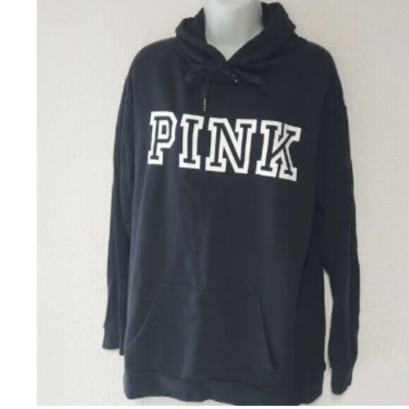 PINK by Victoria's secret Hooded sweatshirt, Black in size Medium - Picture 10 of 12